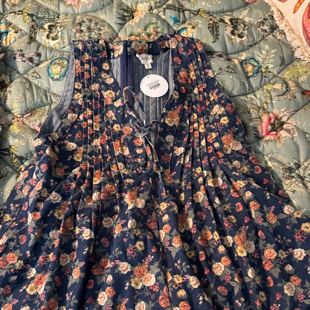 BiBi Navy Floral Jumpsuit